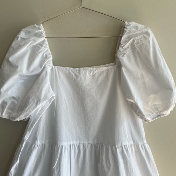 H&M White Puff Sleeve Dress - Picture 9 of 10